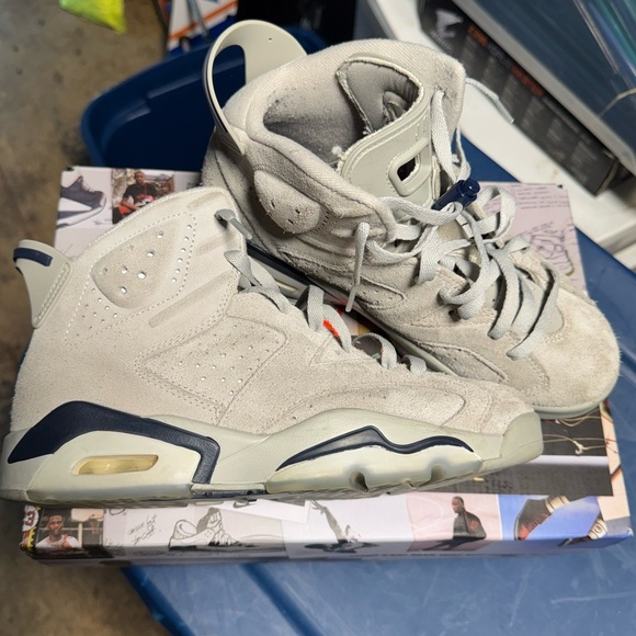Grey Suede Retro Jordan 6 - Picture 1 of 12